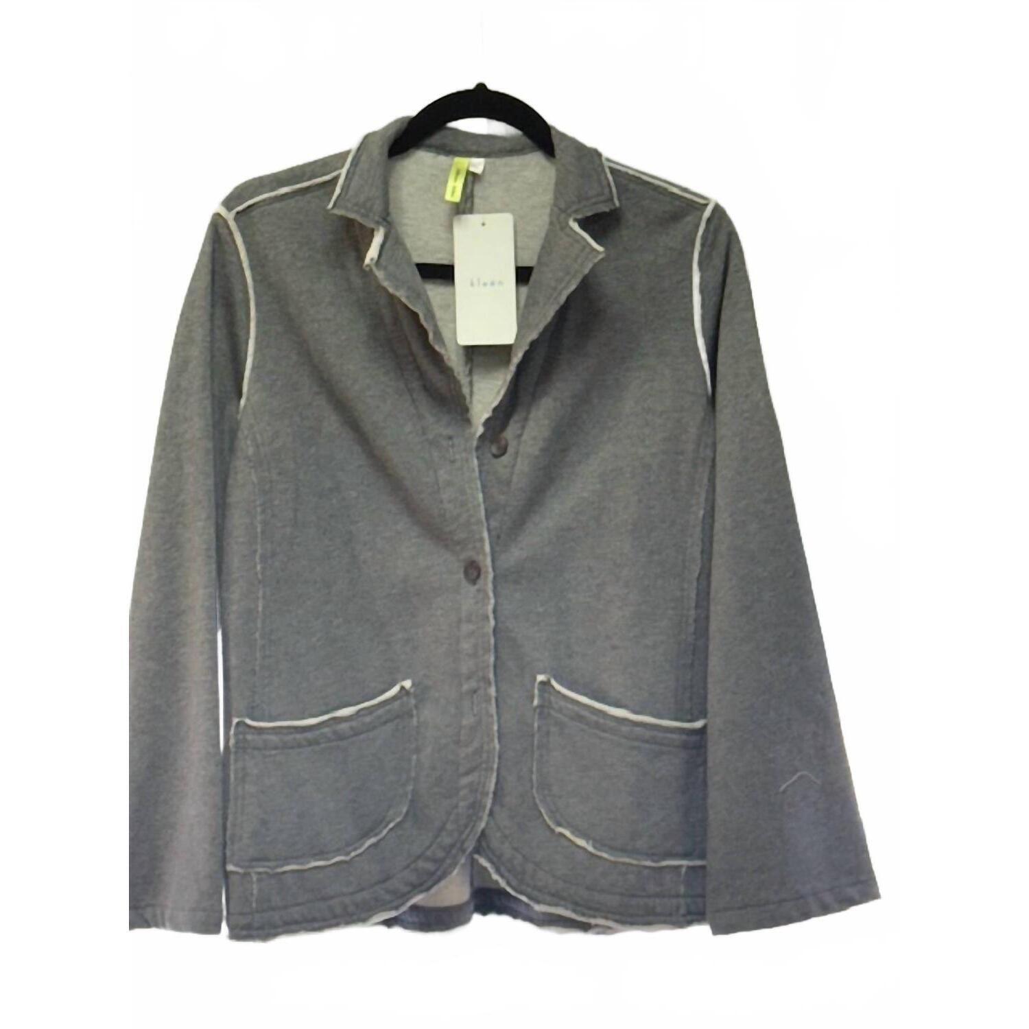 New Kleen Women's Crop Jacket In Citron Blue